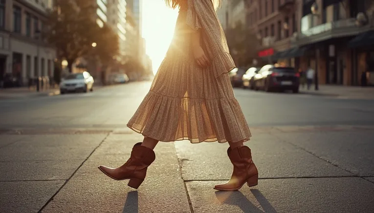 Cowboy boots with dresses