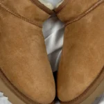Brown suede winter ankle boots