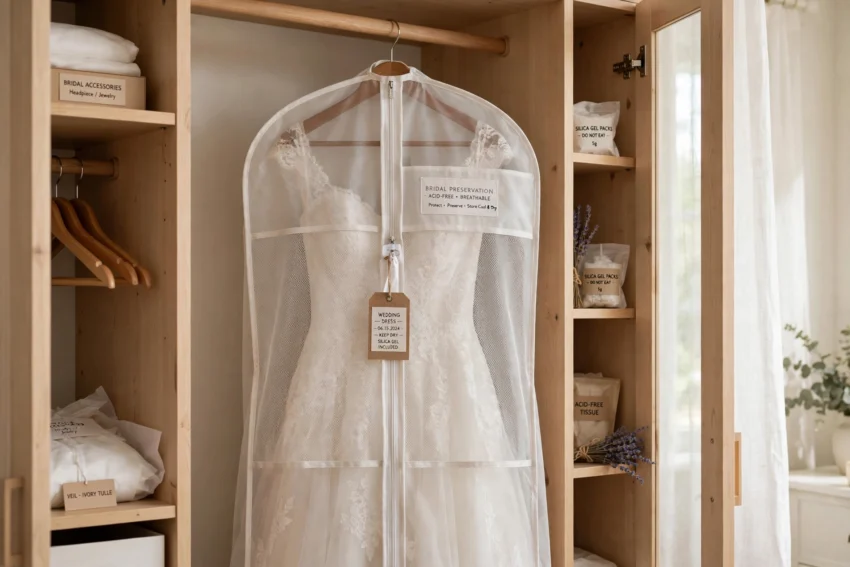 How to store a wedding dress after the wedding